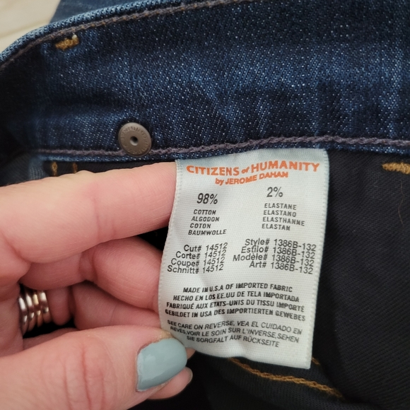 Citizens Of Humanity Dani Cropped Straight Leg Jeans Size 28 - Picture 10 of 15